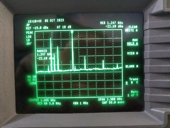 Figure 2-Spectrum with 3GHz span during the calibration